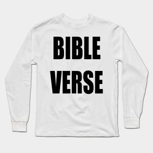 BIBLE VERSE Text Typography Long Sleeve T-Shirt